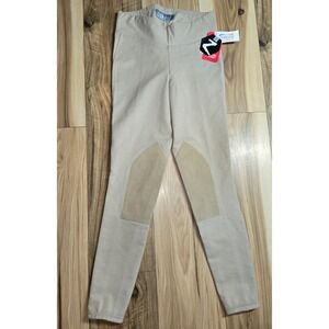 Horze Equestrian Knee Patch‎ Pants Womens Tan Size 26 Pull On Breeches NWT
